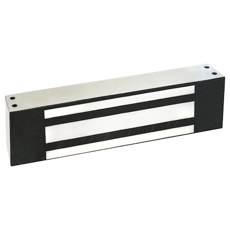 Securitron Maglock, Satin Stainless Steel, 12VDC/24VDC, Stainless Steel M82FBD